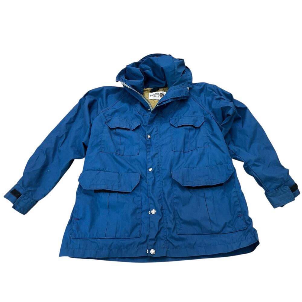 Vintage 80s The North Face Hooded Jacket Brown Label Hiking Jacket M -